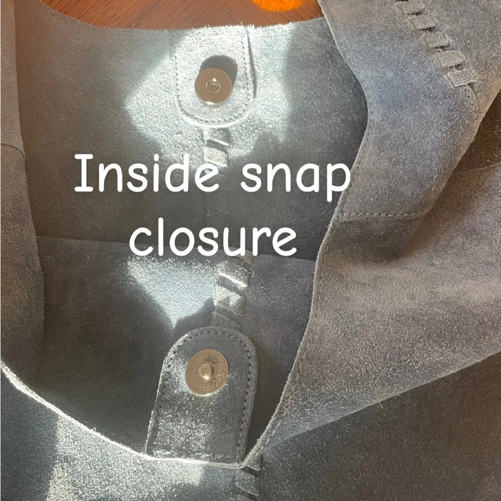 Haute Hippie Blue Suede Purse - Picture 7 of 15